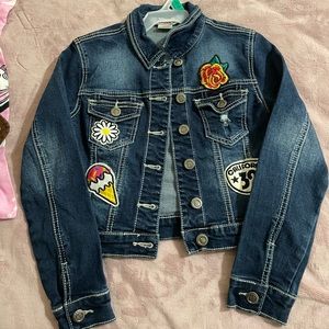 1st Kiss Jean Jacket for little Girls Size M.